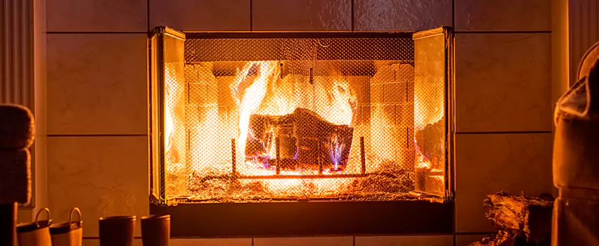 Mendota Hearth Landscape Fireplace Installation in Wayland, Rhode Island